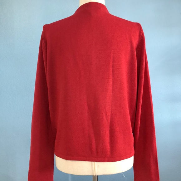 Orange Cardigan Sweater - Ties in Front - Size Medium - Coldwater Creek - Picture 3 of 4